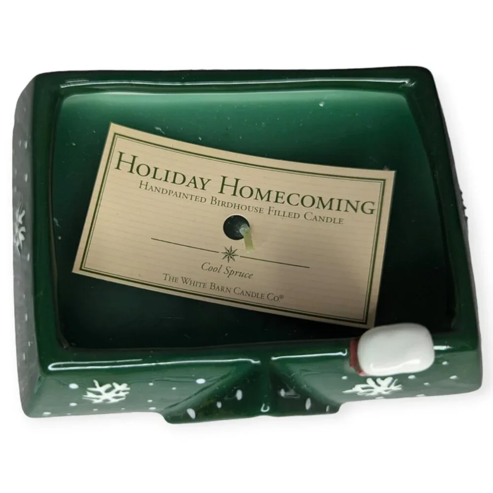 The White Barn Candle Company Holiday Homecoming Handpainted Birdhouse Candle - Picture 2 of 10